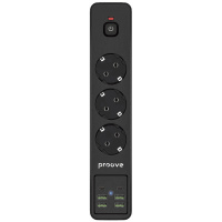 Фільтр живлення Proove Power Strip P-03 (3 розетки + 4 USB + 2 Type-C) 2m Black (PSP342420001)