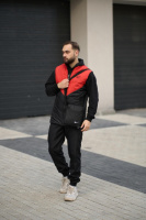 Комплект 'Clip' Nike жилет помаранчево-чорний + штани president. Барсетка у подарунок!