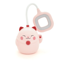 Гнучка настільна лампа PINK CAT з органайзером СS-290-3, 2 режими, 4,2V 600mAh. 3 години роботи, 42см, 200гр, Box