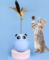 Игрушка кормушка для котов Панда 10808 8.5х25 см голубая