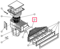 Комплект переливного шлюзу X-Line для скімера Hayward X-Pro 600, темно-сірий