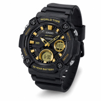 Чоловічий годинник Casio AEQ-120W-9A спортивний зі стрілково-електронним циферблатом та водозахистом 10 ATM