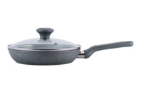 Сковорода антипригарная Kamille - 220 мм Granite с крышкой 1 шт.