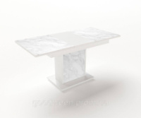Стол обеденный раскладной Fusion furniture Бостон Белый/Стекло УФ 15 265