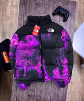 Куртка зимняя в стиле The North Face принт космос