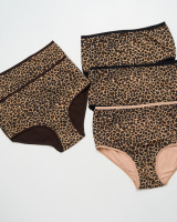 Батальні трусики жіночі - леопардовий мікс 5XL, 6XL, 7XL, 8XL, 9XL, 10XL    5 шт.
