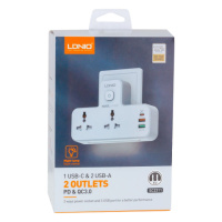Мережевий адаптер LDNIO SC2311 2 ports / PD / 2USB QC3.0 / Night Lamp
