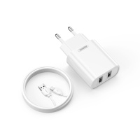 Сетевое зарядное устройство Remax Jane + кабель USB 2.0 to Lightning 1М Белый (RP-U35-L)