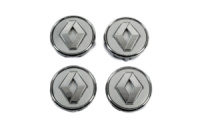 Серые колпачки на диски с кольцом 81568GR (57мм на 49мм, комплект 4 шт) для Renault
