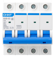 Автоматический выключатель переменного тока CHINT NXB-63 4P C6, 6A