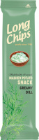 Чіпси «Long Chips» Сметана та зелень 75г