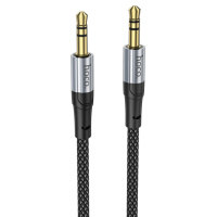 Кабель HOCO UPA26 DC3.5 папа-папа 1.0м, круглый в оплетке, Black, Box