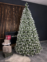 Royal VIP 2,30 м Зелена із Білими Кінчиками Штучна Лита Ялинка Віп Роял 230 см