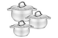 Набор посуды нержавеющий Maestro 1.8 x 2.5 x 3.5л (3шт) (MR-3522-6M)