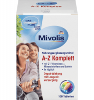 Комплекс витаминов и минералов от А до Z Mivolis - Das Gesunde Plus A-Z Komplett, 100 шт - 4058172307874