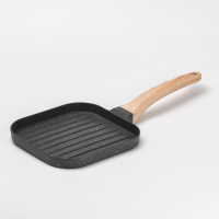 Сковорода-гриль з антипригарним покриттям 18,3*18,1*2 см, сірий