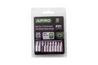 Бита Apro - PZ1 x 25 мм хром (10 шт.) 1 шт.