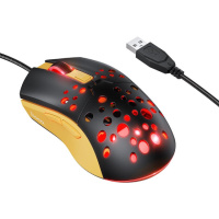 Миша дротова HOCO GM51 Sky luminous gaming wired mouse black＆yellow (6942007675253)