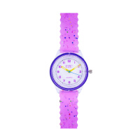 Дитячий годинник Better 008 Shine Purple-White кварцовий для дівчаток з силіконовим ремінцем