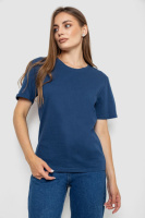 Футболка жіноча однотонна, колір синій, 238R112