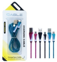 Кабель USB/IPHONE 4 глітер (77592)