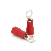 Клемма тип «О» RV1.25-3.7, 0.5 мм, провод 0.5-1.5, изолированная, максимальный ток 19А, под обжимку, латунь, 100шт в упаковке, цена за упаковку