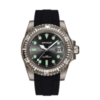 Жіночий годинник Sanda 9007 All Black з каучуковим ремінцем та водозахистом 5 ATM