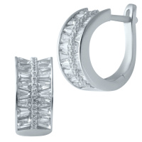 Серебряные серьги CatalogSilver с фианитами (1909300)