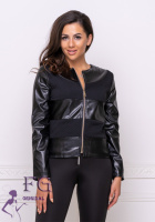 Жіноча легка шкіряна куртка «Nika» оптом | Батал | Розпродаж моделі 50