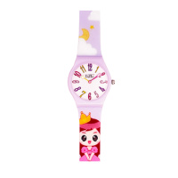 Дитячий годинник Better 012 Princess Purple-White з біло-бузковим силіконовим ремінцем