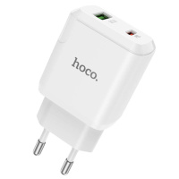 Зарядний пристрій Hoco N5 Favor 20W PD+QC3.0 (1USB/1Type-C/3A) (Білий) - купити в SmartEra.ua