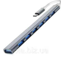 USB-C Hub 7 в 1 Алюминиевый – универсальный USB-адаптер для ноутбуков и планшетов
