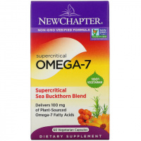 Омега-7, Supercritical Omega-7, New Chapter, 60 вегетарианских капсул