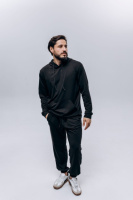 Худи чоловіче (unisex) чорний двохнитка