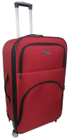 Тканинева велика валіза на колесах 100L Gedox червоний у клітинку