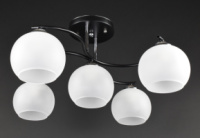 Люстра потолочная на 5 лампочек 50568/5B-ch-bk-wh Черный 25х59х59 см.