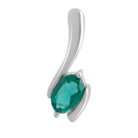 Серебряная подвеска CatalogSilver с аквамарином nano 0.383ct (2140191)