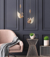 Люстра светодиодная подвесная LED светильник для квартиры на потолок лэд 26627 Золото 30-150х17х18 см.