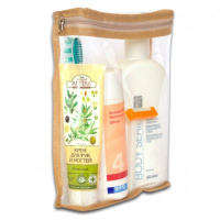 Силиконовая косметичка ORGANIZE для путешествий/самолета (бежевый)