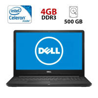 Ноутбук Dell Inspiron 15-3652 / 15.6« (1366x768) TN / Intel Celeron N3060 (2 ядра по 1.6 - 2.48 GHz) / 4 GB DDR3 / 500 GB HDD / Intel HD Graphics /