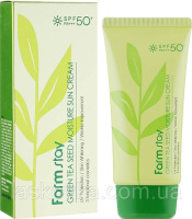 Сонцезахисний крем зволожуючий із екстрактом зеленого чаю FarmStay Green Tea Seed Moisture Sun Cream SPF50PA, 70 мл