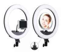 Кольцевая LED лампа SMN-12« + зеркало (30см) | Кольцевой свет | Световая лампа кольцо