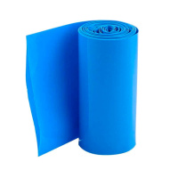 Термопленка PVC для сборки акб LiFePO4, синяя, ширина 210мм, ( 1 метр - 0,08Кг ), цена за метр