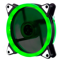 Кулер корпусной 12025 DC sleeve fan 4pin - 120*120*25мм, 12V, 1100об/мин, Green, двухсторонний