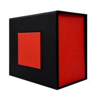 Подарункова картонна коробочка для годинника Boxes 1000-0251, чорно-червона упаковка