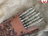 Шампура подарочные «Дикие звери» в закрытом колчане из натуральной кожи, 6шт