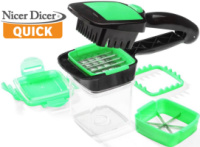 Універсальна овочерізка подрібнювач Nicer Dicer Quick 5 в 1 Green мультислайсер