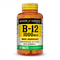 Витамин B12 1000 мкг, Vitamin B12, Mason Natural, 60 таблеток