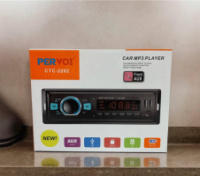 Автомагнитола PERVOI CTC-2202 MP3  1DIN FM тюнер 4х50W  Aux-IN  быстрая зарядка 2.1A