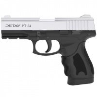 Пистолет сигнальный, стартовый Retay Taurus PT24 (9мм, 15 зарядов), хром